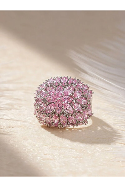 MAJOOD Luxury Multicolored Zirconia Delicate Open Ring