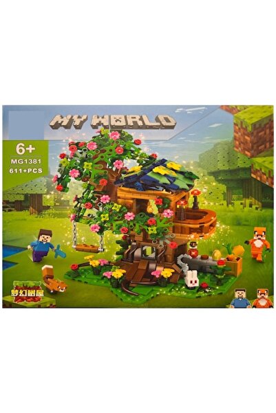 OEM Minecraft My World - Set de construcție Căsuță în Copac cu Flori