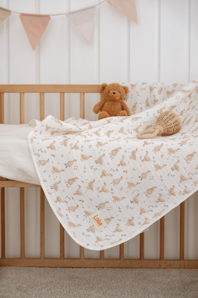 Lollie Baby&Kids Organic 4 Layer Muslin Blanket , Baby Kids 80X100 cm - Kaz P...