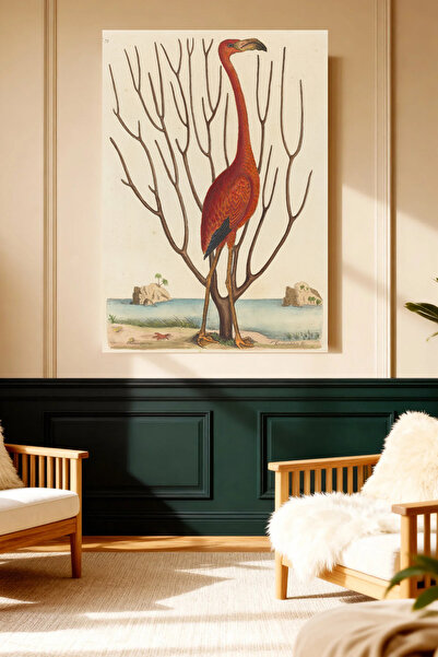 Mushen Studio Red Flamingo Art Print Canvas Painting Wall Decor