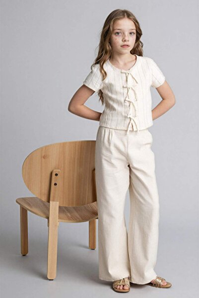 DeFacto Pantaloni cu picior larg bumbac piese pentru fete G0608A826SM