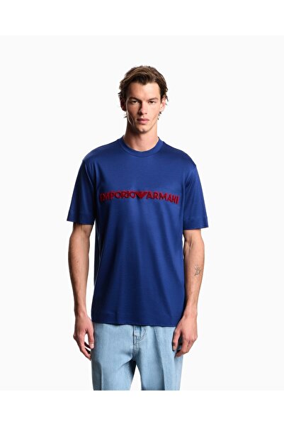 Emporio Armani Men's Regular Fit Soft-Textured Embossed Cotton Pack Round Nec...