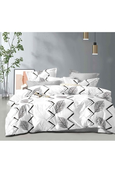 CHIRASO Set Lenjerie Pat CHIRASO, 6 Piese, Pat Dublu, Cearceaf 230x240, Husă ...