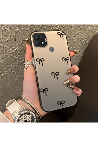 PATTERNOVA Oppo A15/A15S Uyumlu Yüksek Kaliteli Fiyonk Desenli Kılıf, Darbeye...