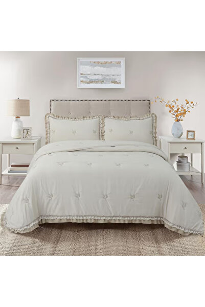 Bella Home Perla Double Embroidered Bedspread Set - 240X260 cm - with Pvc Bag...