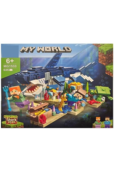 OEM Set de construcție Minecraft - Rechin uriaș și comoară oceanică, 545 de p...