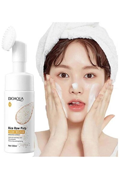 Bioaqua Rice Water Facial Cleanser, Raw Rice Pulp, 120ml Foaming Facial Clean...