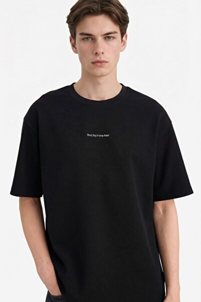 DeFacto Bărbați tricou D5871AX/BK81 NEGRU