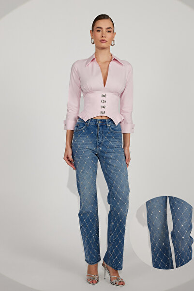 NOK İSTANBUL Diamond Glow Jean Blue Denim