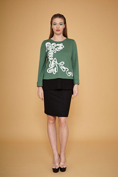 VERDA Floral Embroidered Blouse-Dress Set