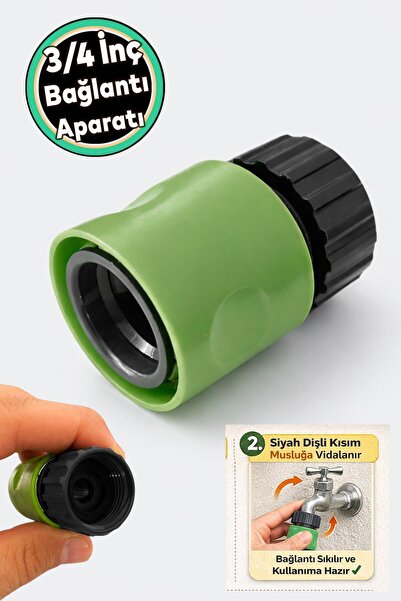 NZB Çeşme Musluk Bağlantı Adaptörü ( 19 mm ) 3/4 Dişi 1 Adet Sök Tak Sistem H...