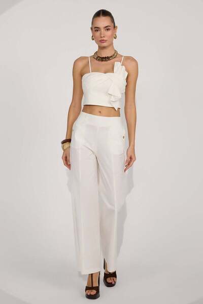 NOK İSTANBUL Star Pants Ecru