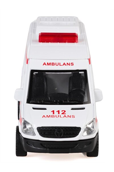 CAN OYUNCAK 12 Li Sound-Activated Pull and Drop Ambulance in Box - Ecru Standard