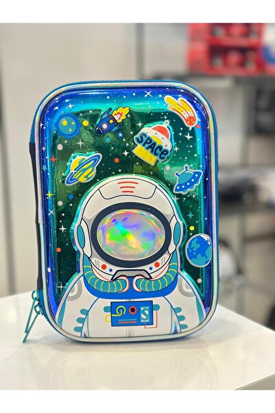 Liya's Gift Space Eva Kabartmalı Kalem Kutusu Erkek Çocuk Figürlü Kalemlik