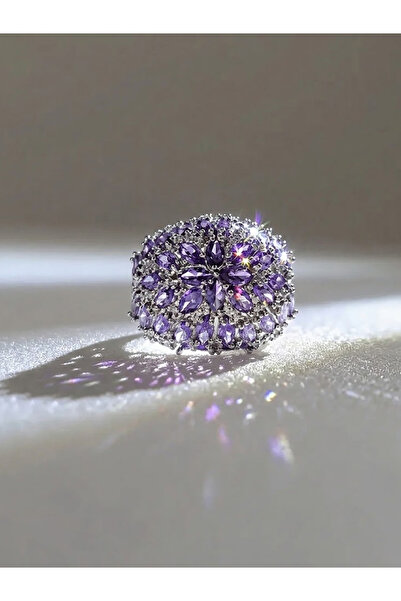 MAJOOD Luxury Multicolored Zirconia Delicate Open Ring