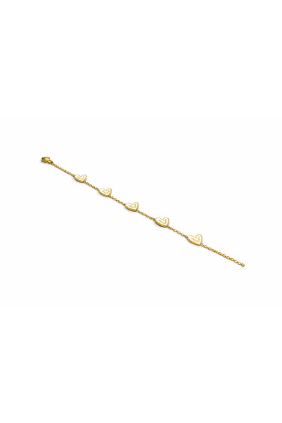 Vipfoni Gold Color Steel Asymmetric Heart Bracelet