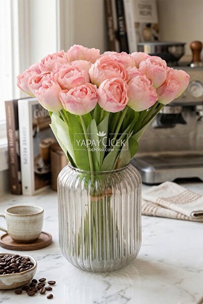 Yapay Çiçek Deposu Artificial Flower 9-Piece Dry Model Mountain Lily Bunch 40...