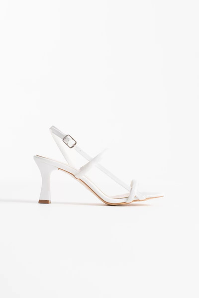 Belinora Γυναικεία πέδιλα με λευκό τακούνι TR12MY06B