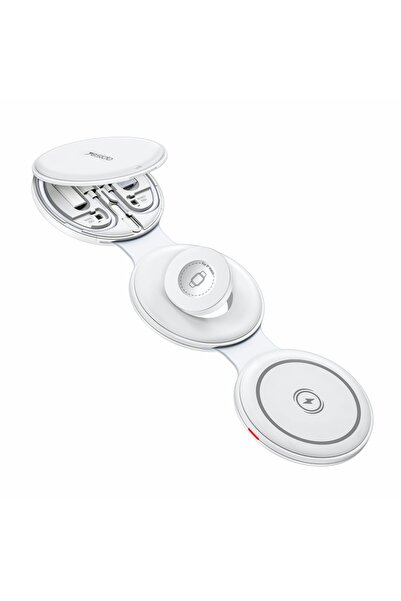 Yesido Stație de încărcare wireless 5 în 1, 15 W, MagSafe, pliabilă, suport p...