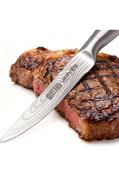 Quttin Cuțit pentru Carne Steak 11 cm Waves – Cuțit Profesional pentru Friptură