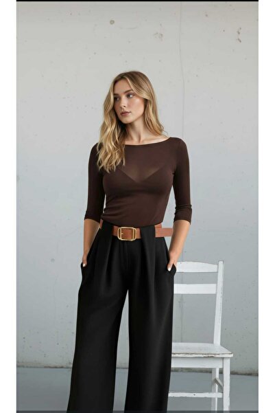 MOJO MOJO New Season Poly Viscose Belt Pack Palazzo Pants