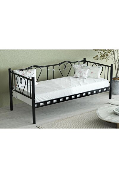 Vivense Brono Metal Divan Karyola, Siyah, 90X200