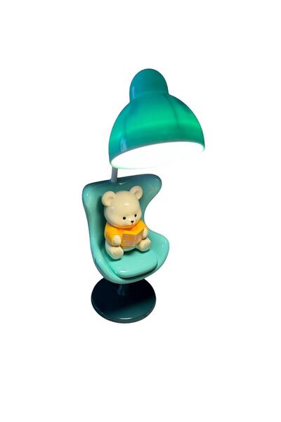 ADIRI SHOP LED Desk Lamp for Kids with Teddy Bear, 3 intensity levels, USB ch...