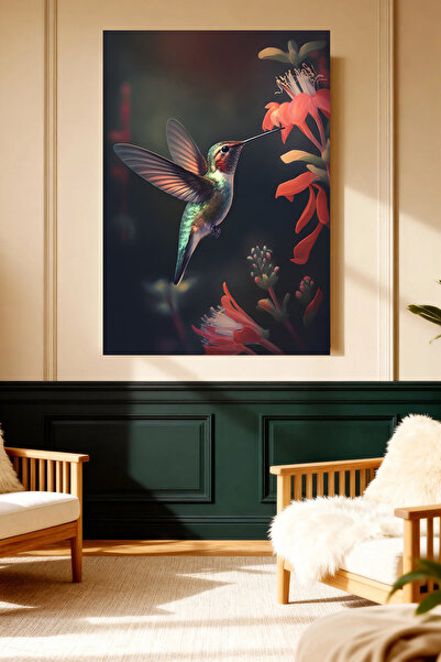 Mushen Studio Canvas Painting Hummingbird Flower Hummingbird Tropical Nature ...