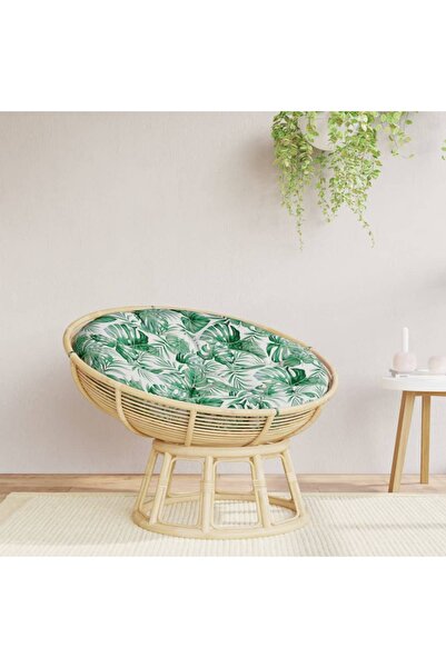 Concept Στρογγυλό Μαξιλάρι , σχέδιο φύλλων, Ø 100 x 11 cm, ύφασμα Oxford