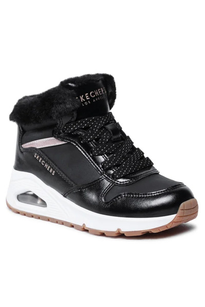 SKECHERS Sneakerși Uno Cozy On Air copii unisex negru/aur roz EU 33.5