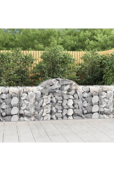 Concept Coșuri gabion arcuite 4 buc, 200x50x80/100 cm, fier galvanizat