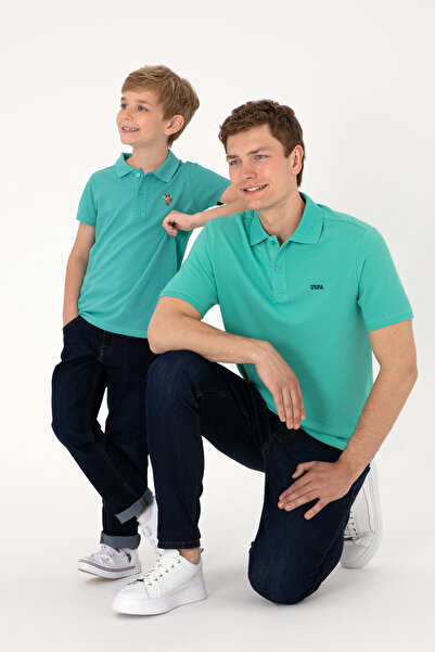 U.S. Polo Assn. Tricou Polo Bărbați Verde Mentă Cu Imprimeu USPA