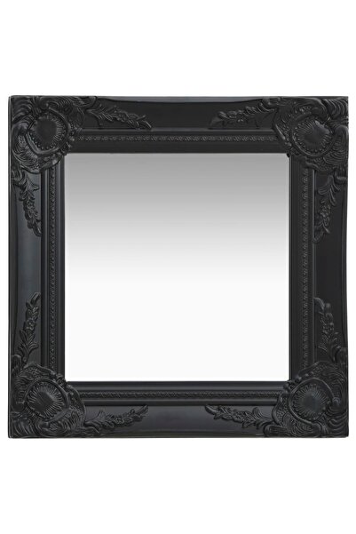 Concept Καθρέφτης τοίχου σε μπαρόκ στιλ, μαύρος, 40 x 40 εκ.