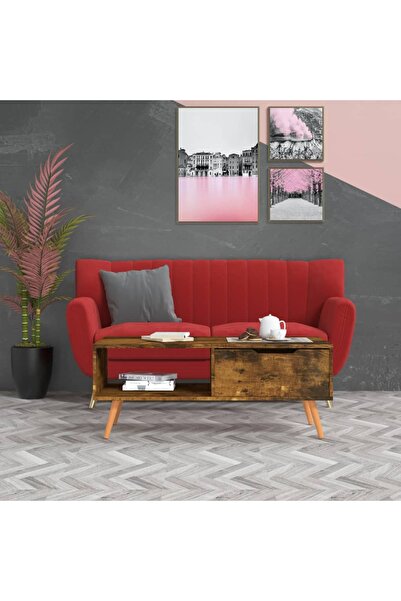 Concept Τραπεζάκι σαλονιού, καπνιστή δρυς, 100x49,5x43 εκ., μοριοσανίδα