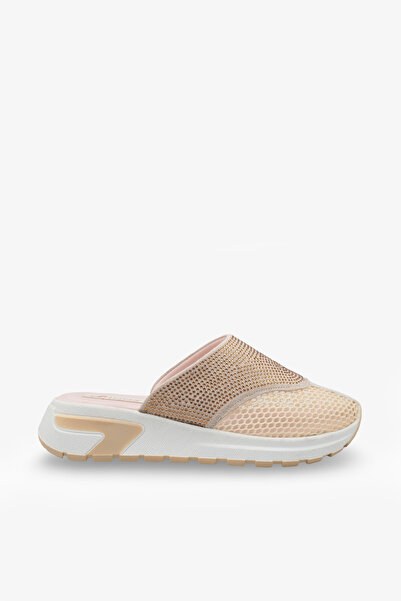 İNNABUTİKK Sheila Women's Stone Filling Slipper - Beige