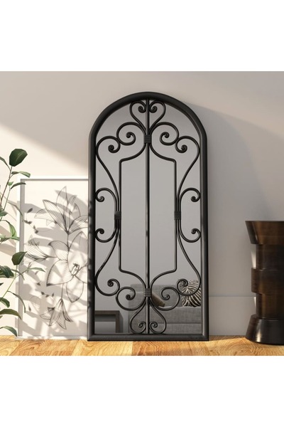 Concept Καθρέφτης, μαύρος, 100x45 cm, σιδερένιος, για εσωτερική χρήση