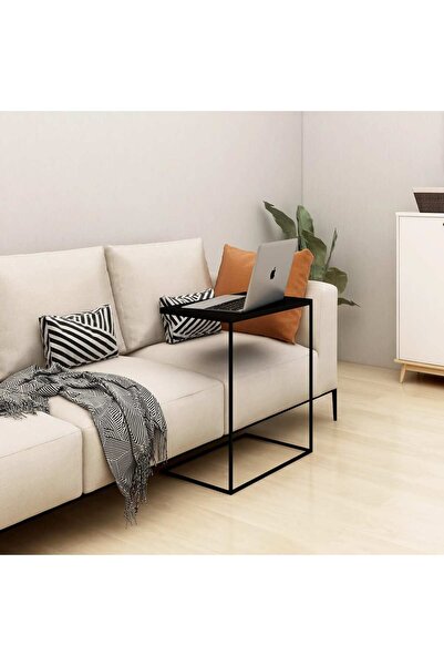 Concept Βοηθητικό τραπεζάκι, μαύρο, 55x35x66 cm, σύνθετο ξύλο