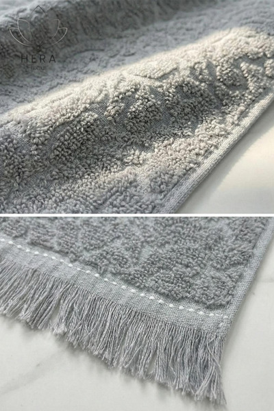 HERA 12’li 6 ADET TURKUAZ-6 ADET GRİ 30X50 CM PAMUKLU MUTFAK HAVLUSU