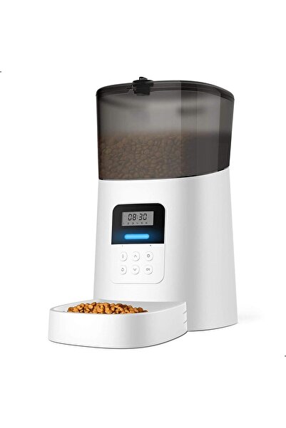 Arabest وعاء طعام أوتوماتيكي للقطط، غطاء بقفل لولبي، مؤشر LED، تصميم مانع للا...