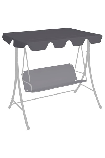 Concept Ανταλλακτικό στέγαστρο για κούνια κήπου ανθρακί 188/168x110/145cm
