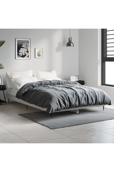 Concept Σκελετός κρεβατιού, γκρι Sonoma, 120x190 εκ., επεξεργασμένο ξύλο