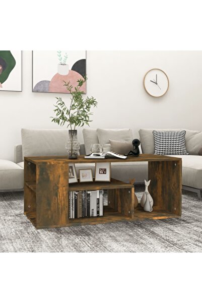 Concept Τραπεζάκι σαλονιού, καπνιστή δρυς, 100x50x40 εκ., επεξεργασμένο ξύλο