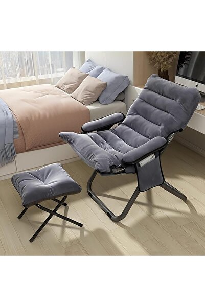 Arabest Lazy Chair,Comfy Reading Chair with Armrests and Side Pocket, Armchai...