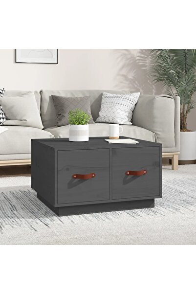 Concept Masă de cafea, gri, 60x50x35 cm, lemn masiv de pin