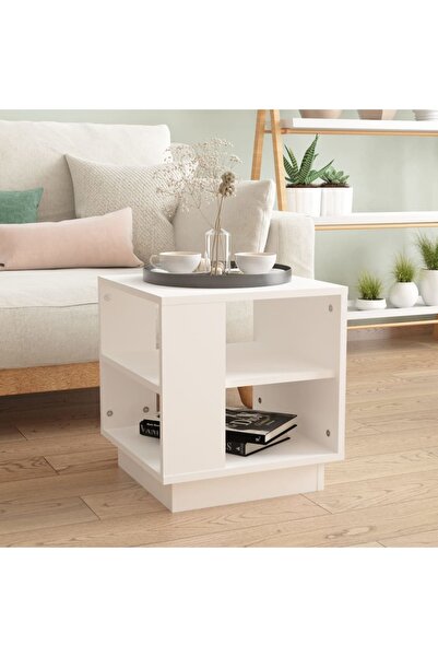 Concept Τραπεζάκι σαλονιού, λευκό, 40x40x43 εκ., επεξεργασμένο ξύλο