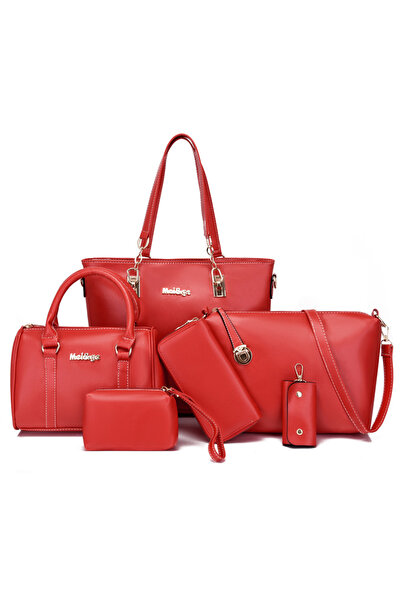 Magdeal Set of 6 Bags Made of Eco- Leather , Glossy Pattern