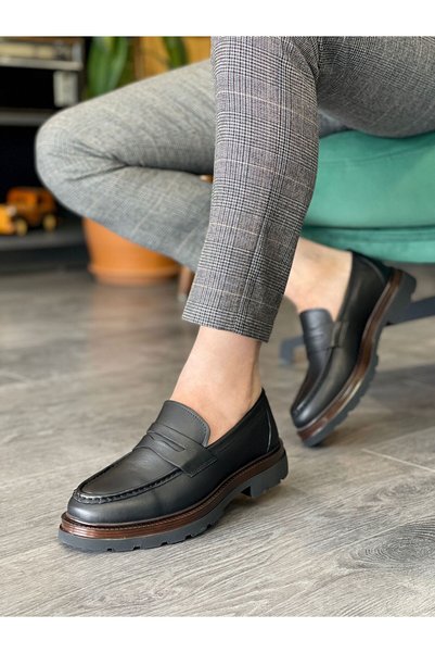 MOR KUNDURA Genuine Leather Daily Use Loafer Men's Shoes