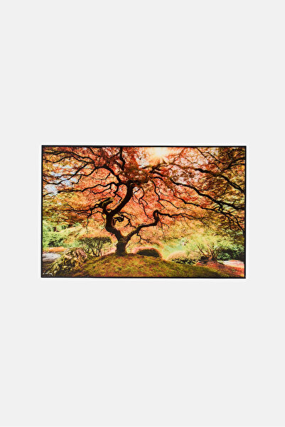 Crystal art istanbul Red Tree Decorative Frame, Multicolor