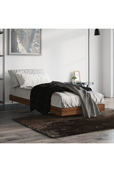 Concept Cadru de pat, stejar maro, 75x190 cm, lemn prelucrat