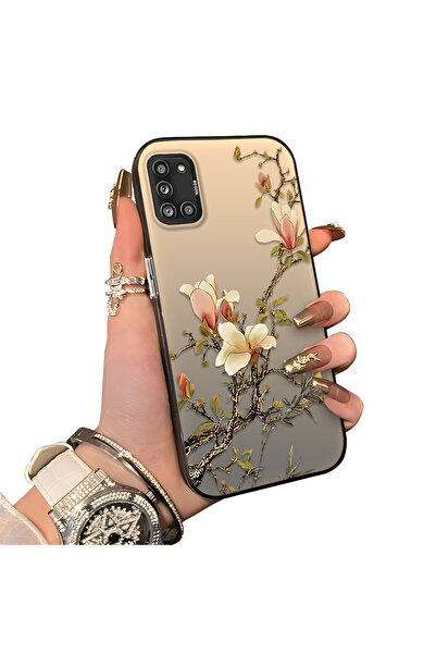 PATTERNOVA Samsung Galaxy A31 Uyumlu Kırılmaz Silikon Güzel Çiçek Desenli Bas...